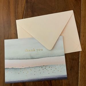 NWT Paper Source Thank You cards and envelopes